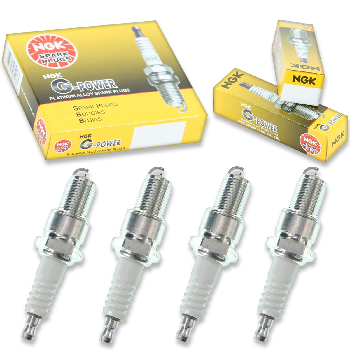 4 pcs NGK G-Power Spark Plugs for 1987-1993 Mazda B2200 2.2L L4 - Engine Kit ff