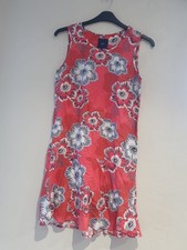 Pretty NEXT Womens Pink 55% 45% COTTON Linen Tunic Dress Plus Size 10