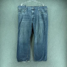 Vintage Levis 569 Loose Straight Fit Jeans Mens 40x32 Jagger Dark Wash Inseam 29
