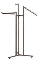 SSWBasics Elegant Raw Steel 3-Way Retail Clothing Rack - Premium Boutique