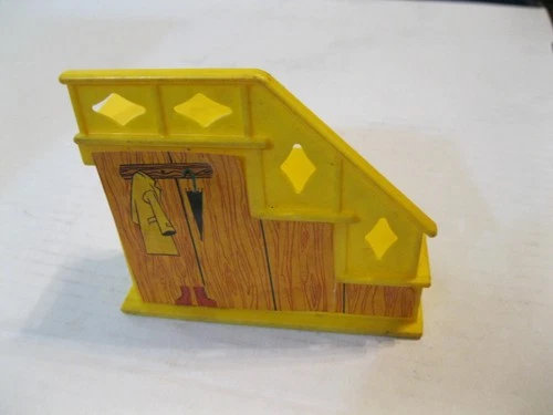 Vintage Fisher Price Little People Play Family House 952 Staircase Yellow Stairs