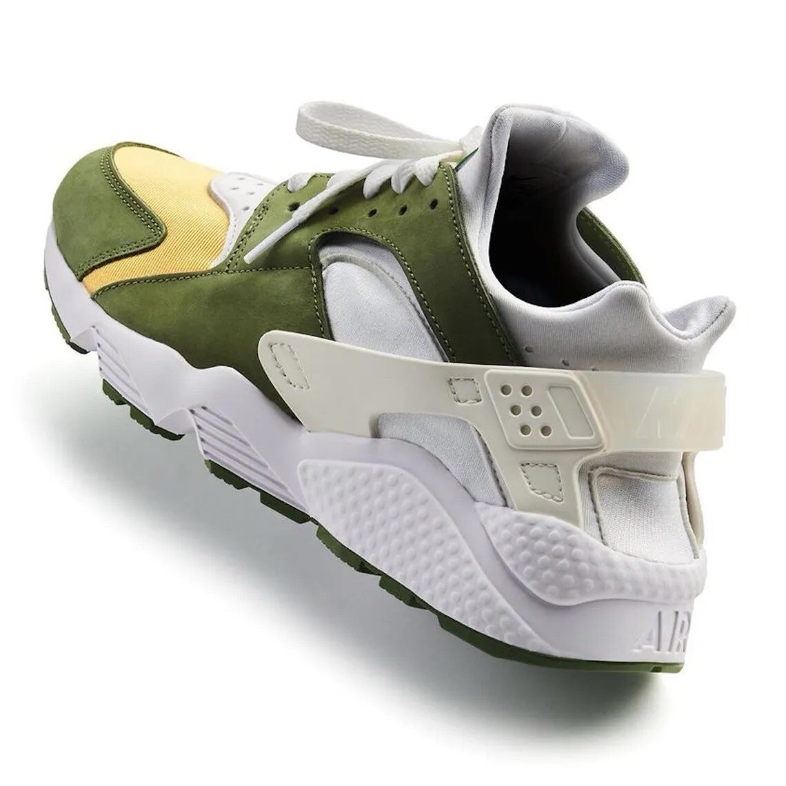 Nike Air Huarache LE Stussy Retro Olive Green Yellow White