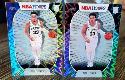 Tre Jones 2020-21 Panini NBA Hoops RC Teal Explosion Lot Of 2 SPURS