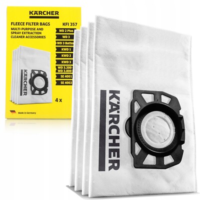 Original Kärcher WD 2-3/KWD1-3/SE4001 Vliesfilterbeutel KFI357 2.863-314.0  4stk
