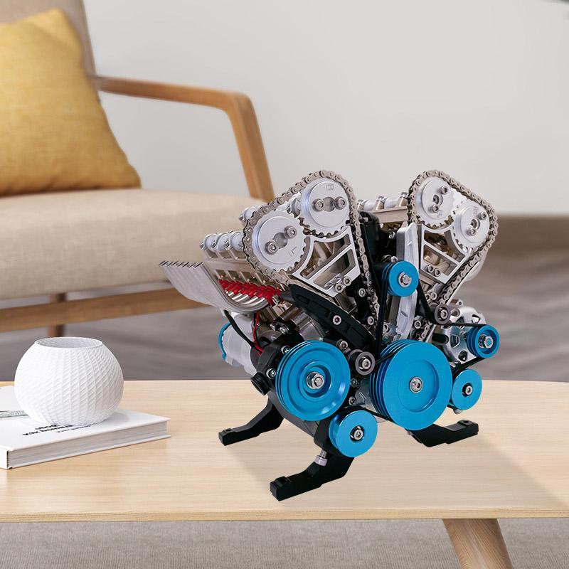 V8エンジンミニチュア　DM118　TECHING　lMachinery Teching V8 Mechanical Metal Assembly DIY Car Engine Model