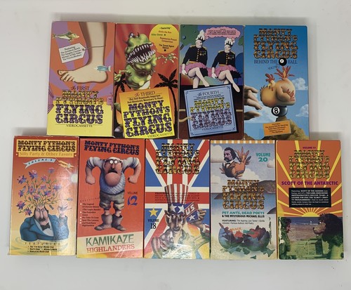 Monty Python Flying Circus Lot-9 VHS Good Preowned Comedy Vintage 1969-70’s Gift