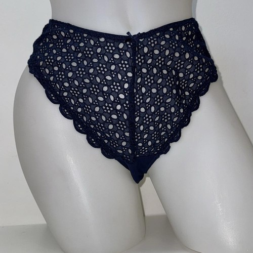 🔥Victoria's Secret Navy Lace Bra Set Sz 38DDD// a large New - Picture 3 of 8