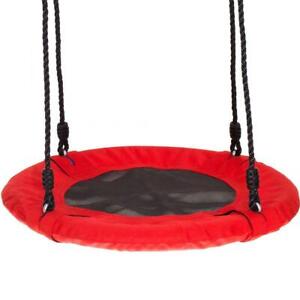 Swinging Monkey Large 24 Inch Web Fabric Outdoor Play Family Saucer Swing, Red - Click1Get2 Price Drop