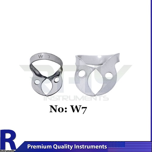 Dental Rubber Dam Clamps 0, W2, W4, W7, W8 Wingless Clamp Retractor