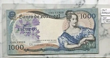 PORTUGAL - FANTASTIC HISTORICAL MARIA II 1000 ESCUDOS, 1967, PICK # 172 a