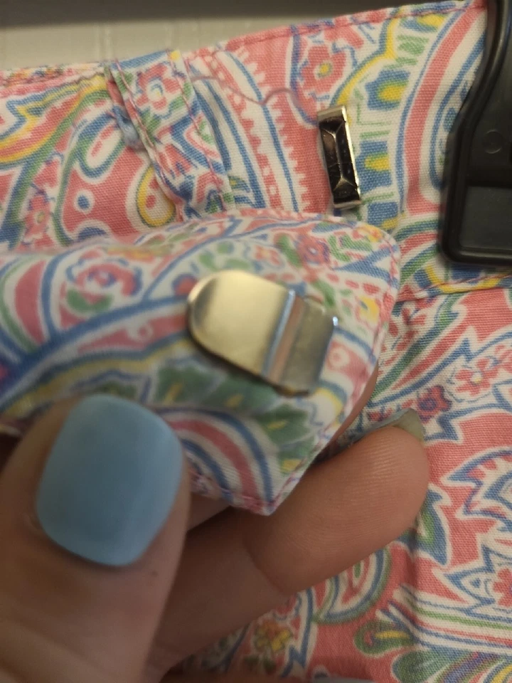 Izod Capris Crops Talla 14P Pequeño Rosa Estampado Paisley Cierre de Cremallera Algodón Elástico Foto 4 de 4