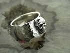 Silver ring gothic skull ring skull rockabilly skull ring fineness 925