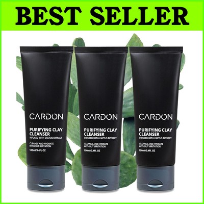 Men's Oily Skin Face Wash - Deep Cleansing Clay for Acne-Prone Skin, 4.7 oz