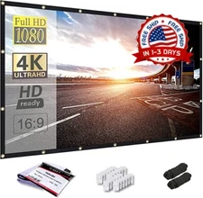 150" Pantalla De Proyeccion 16: 9 Proyector Peliculas Para Casa Screen Teatro