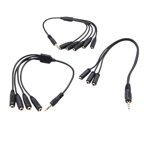 1x 3.5mm TRS 3 Pole Male to 3 /4/5 Way Female Audio Earphone Headset Cable 30cm - Picture 7 of 16