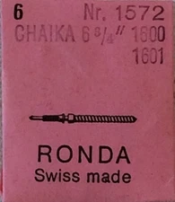 NOS New [ 1X = 1 Stem ] Chaika 1600 1601 Ronda 1572 Winding Stem Tija Tige