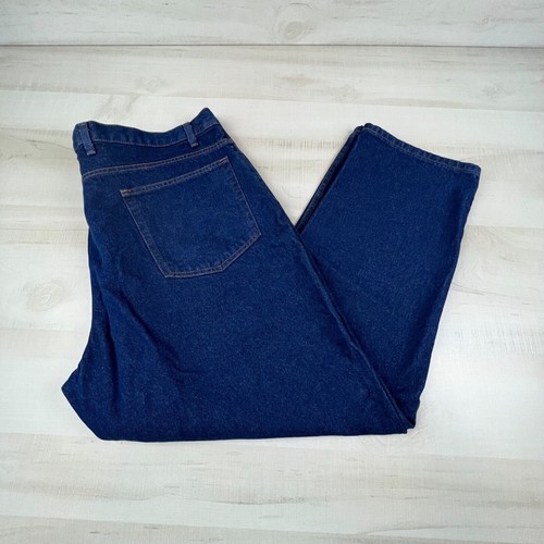 WearGuard Aramark Mens Jeans 46X32 Blue Straight Leg Medium Wash Denim