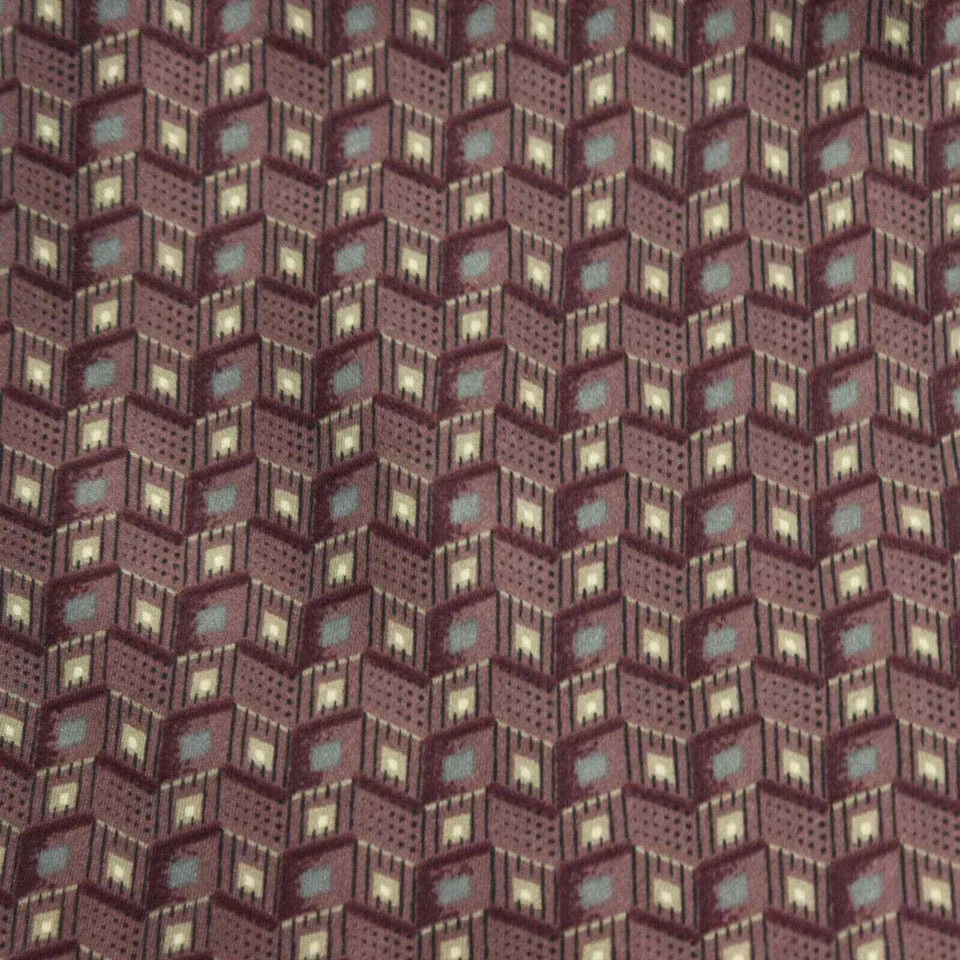 Corbata Bill Blass Etiqueta Negra Granate 100% Seda Ancha Clásica Foto 2 de 4