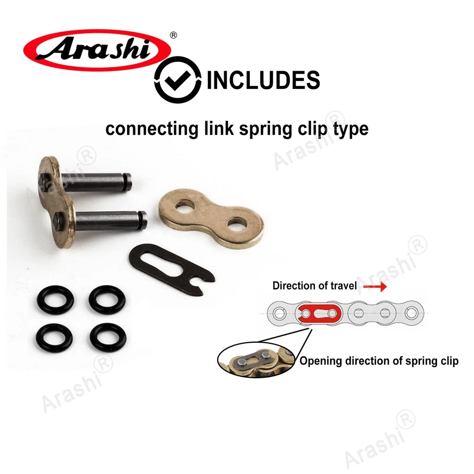 Cadena de transmisión de junta tórica 525x120 apta para Aprilia SL1000 Falco 2000-2006 RST 1000 2001-2004 Foto 2 de 4