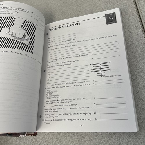 Modern Cabinetmaking & Workbook by C. Davis & W. Umstattd Excellent Condition - Picture 8 of 9