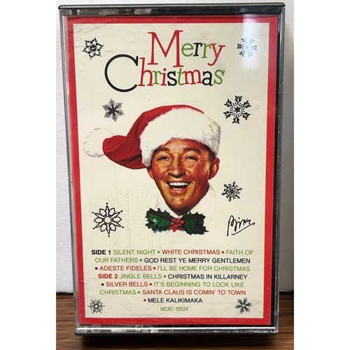 Bing Crosby Merry Christmas Cassette Tape 1984 White Christmas - Imagen 2 de 4
