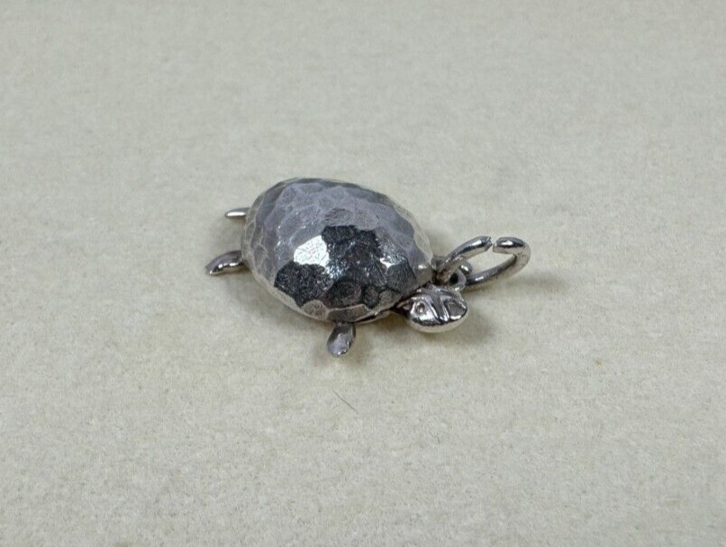 Tiffany & Co. Paloma Picasso Hammered Turtle Sterling Silver Charm - 4.5 Grams