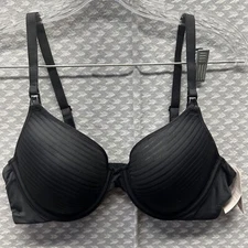 Women’s Auden Lightly Lined Underwire Nursing Bra Black 36D NWT