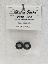 QuickSlicks CB12F Silicone Tires For 14x7mm Aluminum Wheel 1/32 Slot Car Part