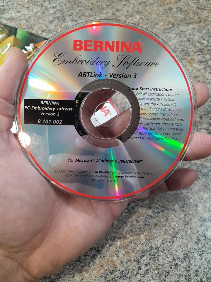 BERNINA Artista Sticksoftware ARTLink 3 Microsoft 95/98/2000/NT - Bild 3 von 3