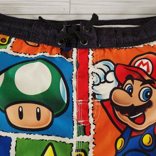 Offical Nintendo Super Mario Bros. Boys Swim Trunks Sz XL (Flaws) - Picture 17 of 18
