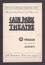 Hal Holbrook (Age 17) "IN TIME TO COME" Cain Park Theatre 1942 Cleveland Program