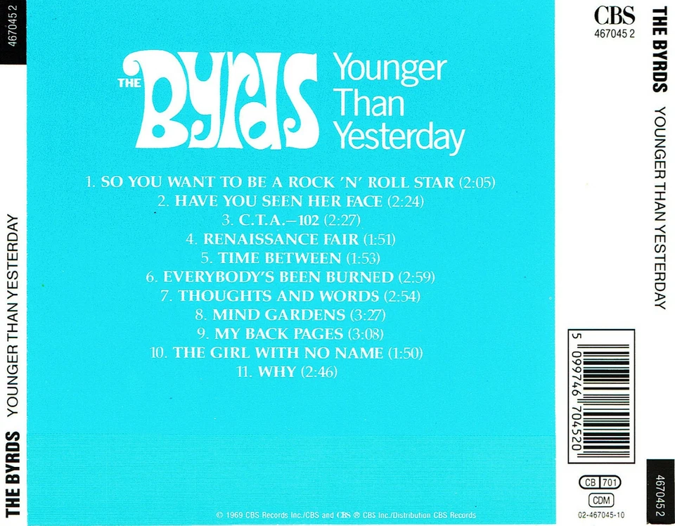 (CD) The Byrds - Younger Than Yesterday - So You Want To Be A Rock 'n' Roll Star - Bild 2 von 2