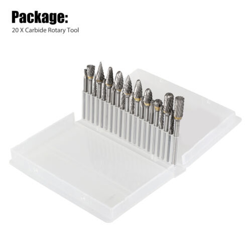 Tungsten Carbide Rotary Burr Bit Set 1/8" Cutting Carving Burrs for Dremel Tool - Picture 11 of 11
