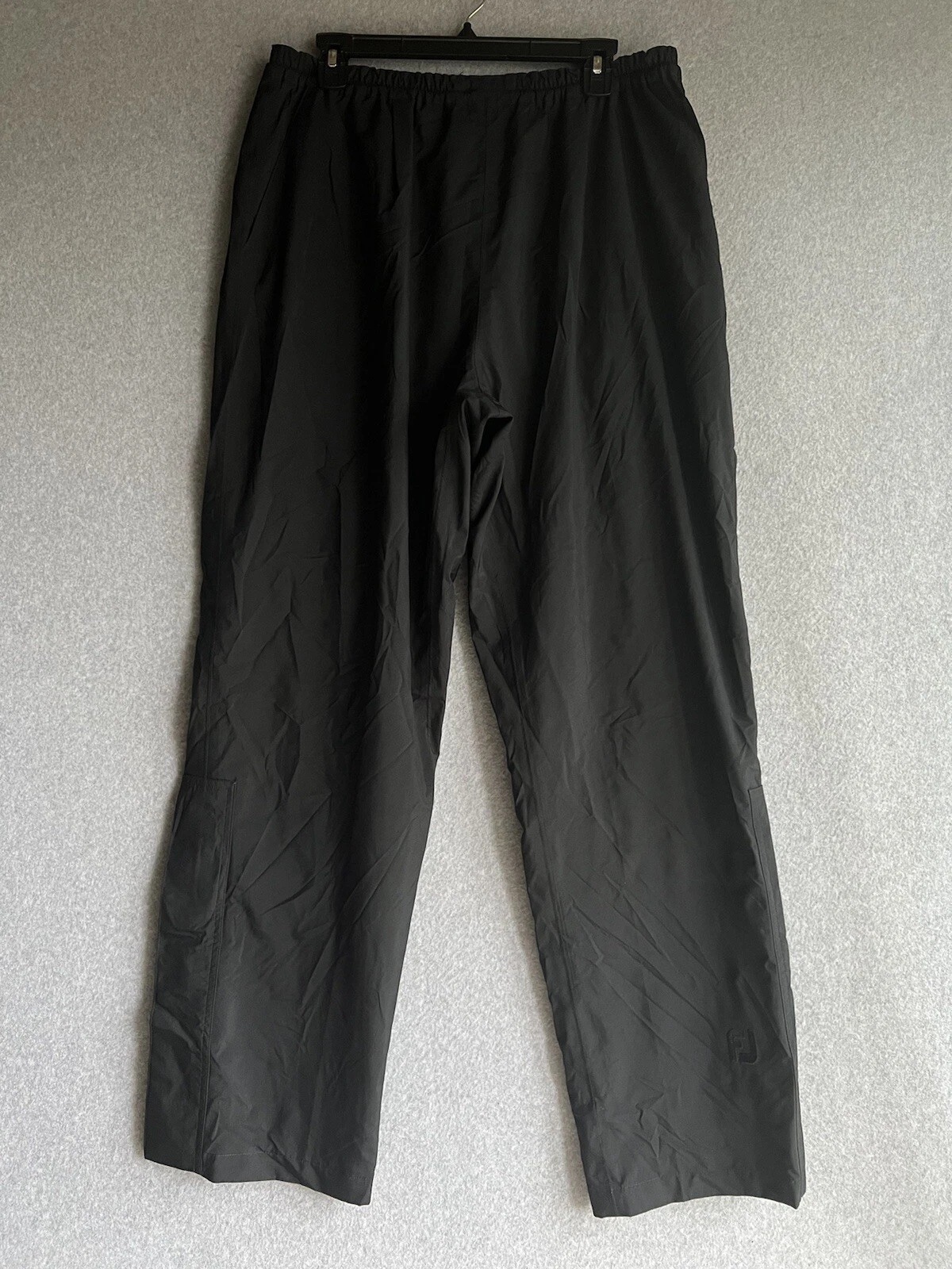 Footjoy Dryjoys Pants Mens Large Black Rain Wind Resistant Gorpcore Utility