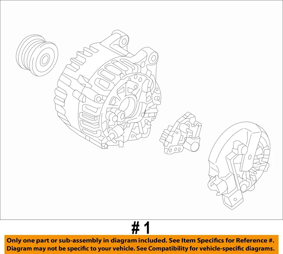 Used Alternator fits: 2017 Volvo S60 w/o hybrid VIN A2 4th and 5th digits Grade - Image 4 of 4