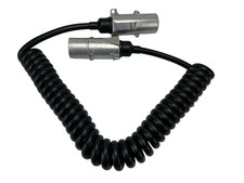 HELLA Elektrowendel 2 x 7 Polig LKW Spiralkabel Adapter von Kabel 24V ISO