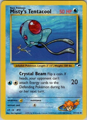 Misty's Tentacool (57) Gym Heroes 057/132 Unlimited LP/NM