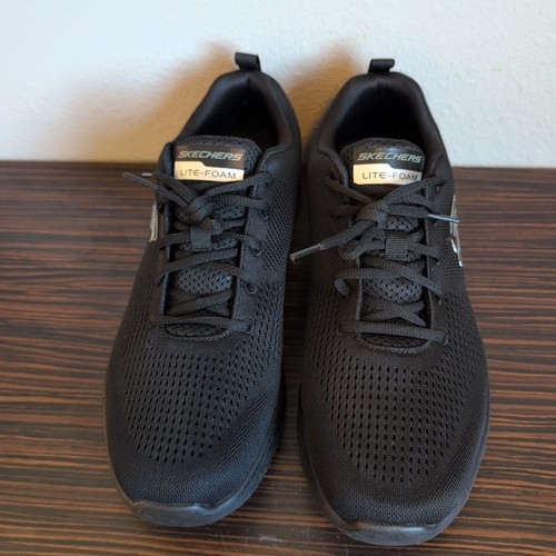 Skechers Shoes Mens 12 Air Cooled Memory Foam Ultra Lite Flex Comfort Black - Picture 3 of 14