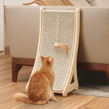 Curved Cat Scratcher Sisal Kitty Scratching Ramp L Shape Scratch Pad Indoor Cats