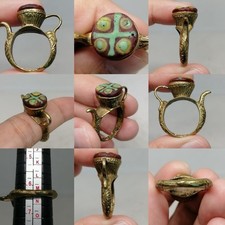 Roman Old Mosaic Glass Wonderful Rare Unique Design Ring
