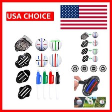 Upgrade Your Game: 8-Pack Golf Ball Markers  Stencils for Precision Alignment