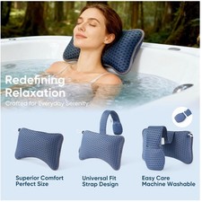 2-Pack Large Hot Tub Pillows - Blue, Universal Fit