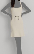 Lauren Ralph Lauren Women's Ivory Double-Faced Crepe Dress Size: 12