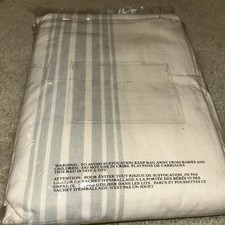 Pottery Barn Riviera Striped Cotton Lined Drape Panel Porcelain Blue 50x 96" Q6