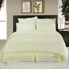Hotel Quality UK Duvet Cover Collection - 500 TC Egyptian Cotton Ivory Solid