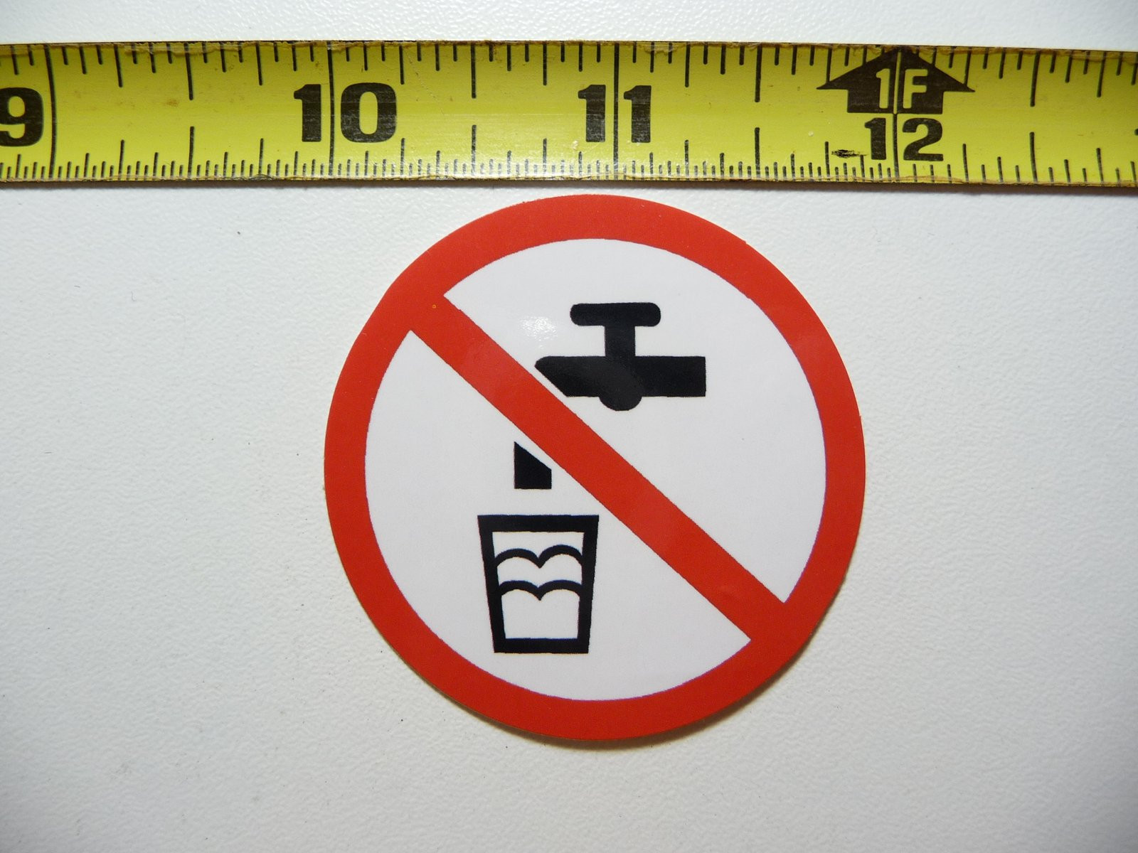 Prohibited No Drinking Water Decal Sticker for Job Occupation Work