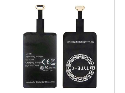Wireless Charging Receiver Adapter with Qi Wireless Charging Receiver and Ada...