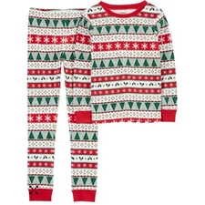 Carters Adult Unisex Fair Isle Christmas Snug Fit Cotton Family Pajama Set Small