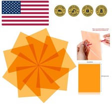 9pcs Gel Light Filter Color Correction Colored Overlays Transparent Color Fil...
