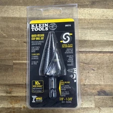 Klein Tools QRST15 Step Drill Bit, Quick Release, Spiral Flute, 7/8 to 1-3/8 NEW